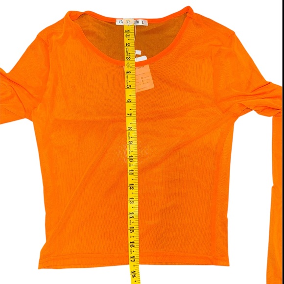 NWT Orange Mesh Long Sleeve - Picture 6 of 11